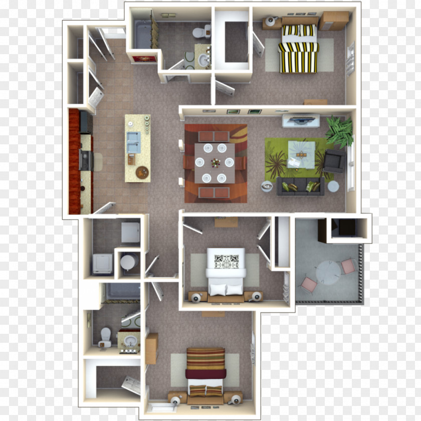 Three Rooms And Two Floor Plan Autumn Breeze Apartments Greenwood Antioch PNG