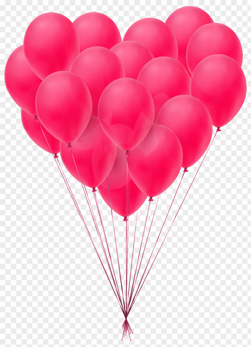 Valentine's Day Balloons Transparent PNG Clip Art Image Heart PNG