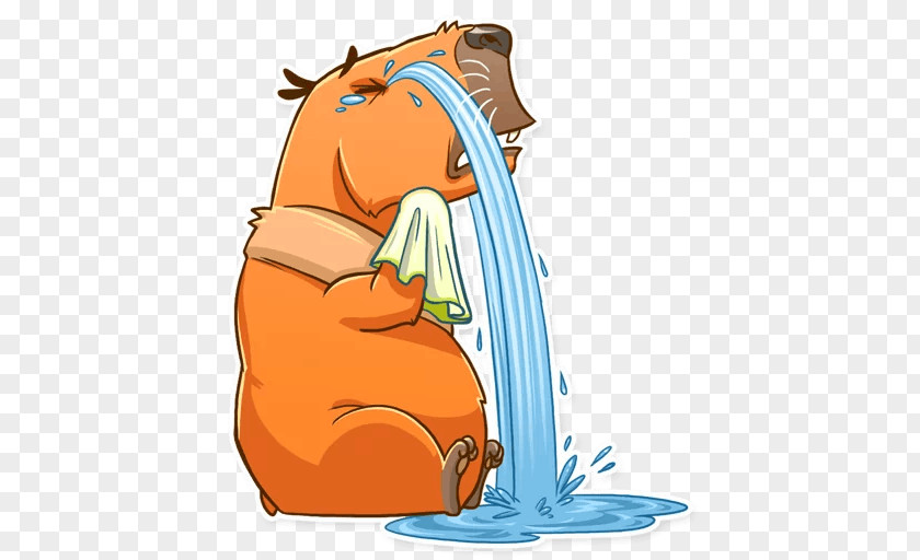 Capybara Design Element Telegram Clip Art Sticker Cartoon PNG