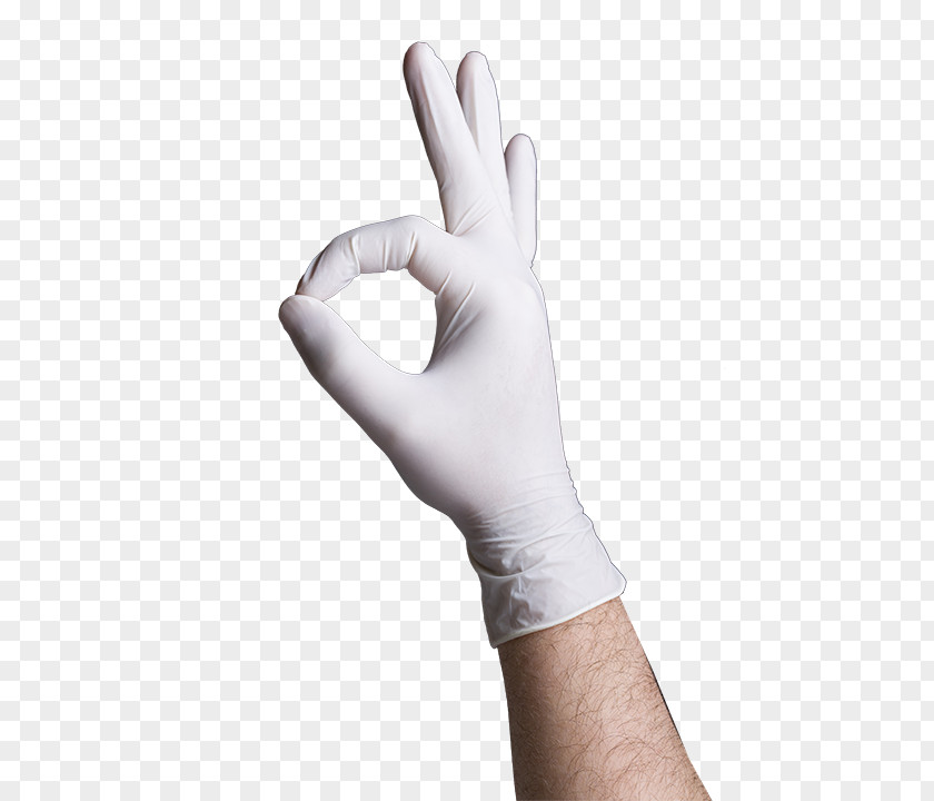 Medical Glove Thumb Hand Model PNG