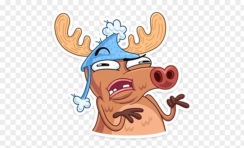 Deer VKontakte Personal Message Sticker PNG