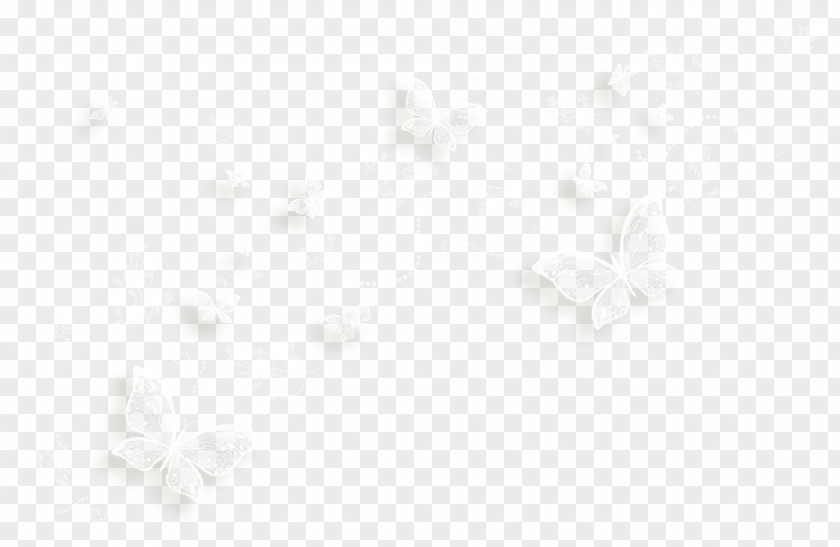 Floating White Butterfly Symmetry Black Pattern PNG