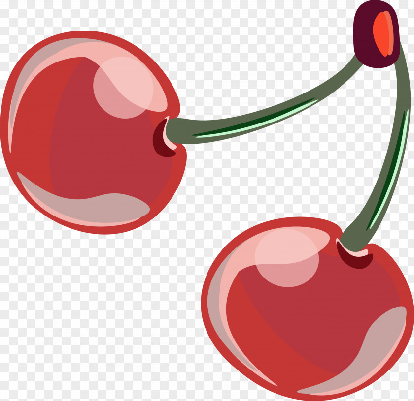 Red Cartoon Cherry Drawing Clip Art PNG