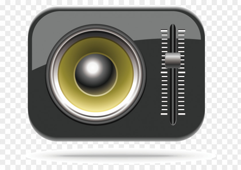 Vector Radio Boombox Video Camera Icon PNG