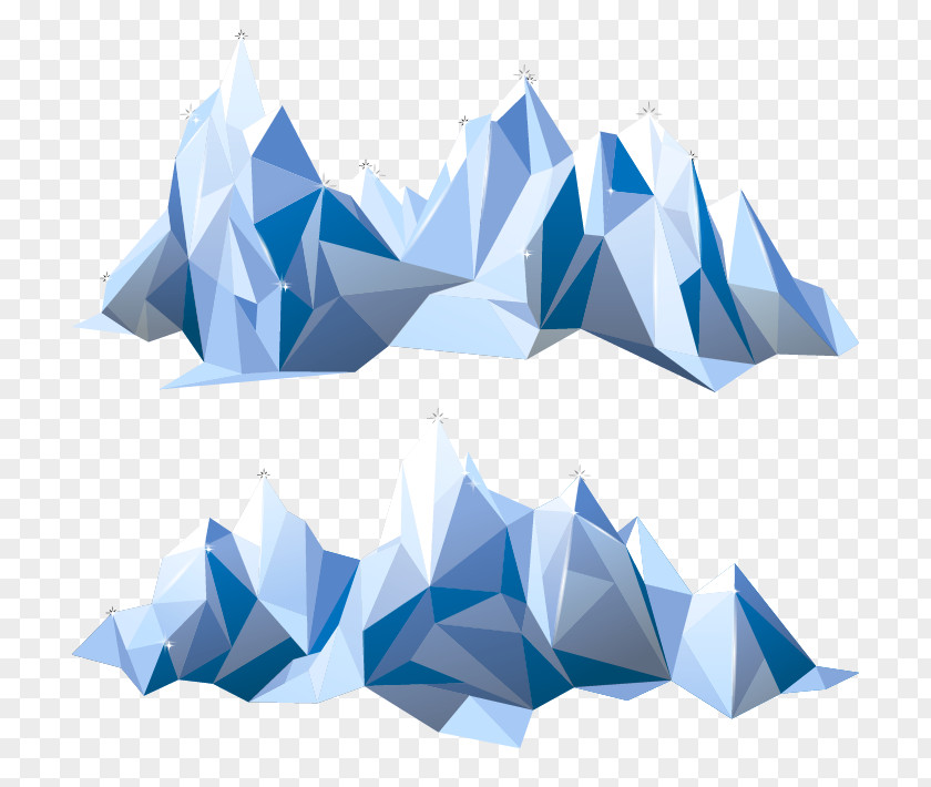 Polygon Splicing Iceberg Mountain Geometry PNG