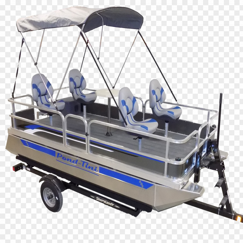 Pontoon Boat Cart Bimini Top Aluminium Navigation Light Pond PNG
