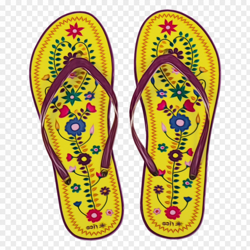 Flip-flops Shoe Yellow Font Meter PNG