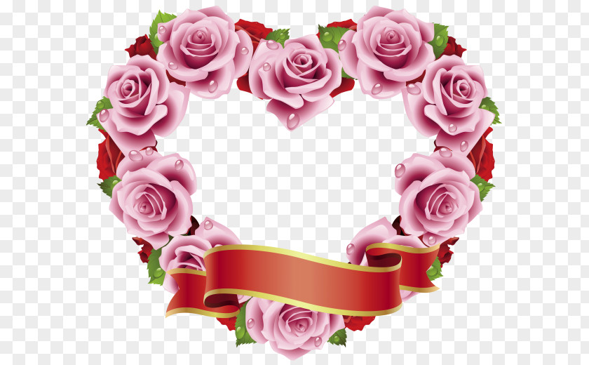 Valentine's Day Flower Garden Roses Clip Art PNG