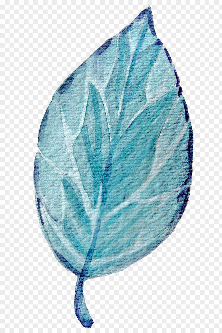Watercolour Leaf Miner Blue Clip Art PNG