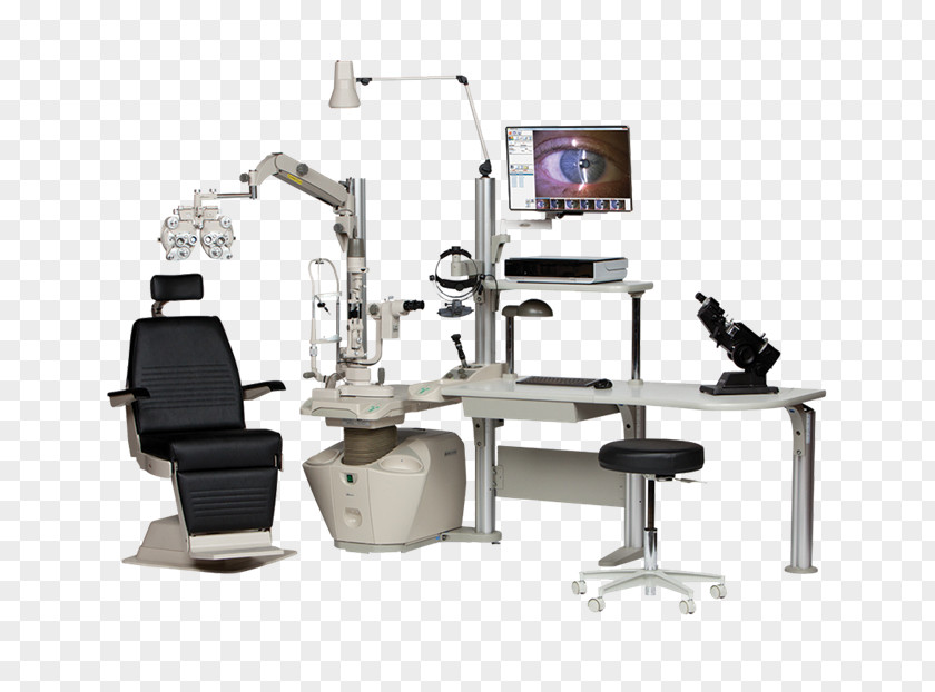 Workstation Slit Lamp Ophthalmology Medicine Eye Examination Medical Diagnosis PNG