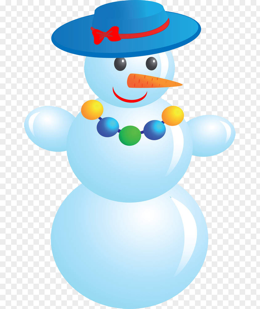 A Snowman Wearing Blue Hat Royalty-free Clip Art PNG