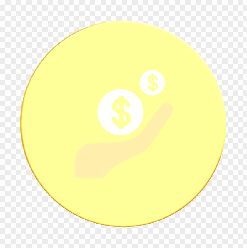Green Yellow Cash Icon Coins Hand PNG