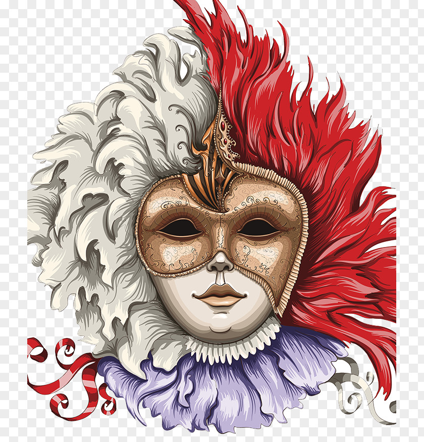 Halloween Ball Carnival Of Venice Mask Illustration PNG
