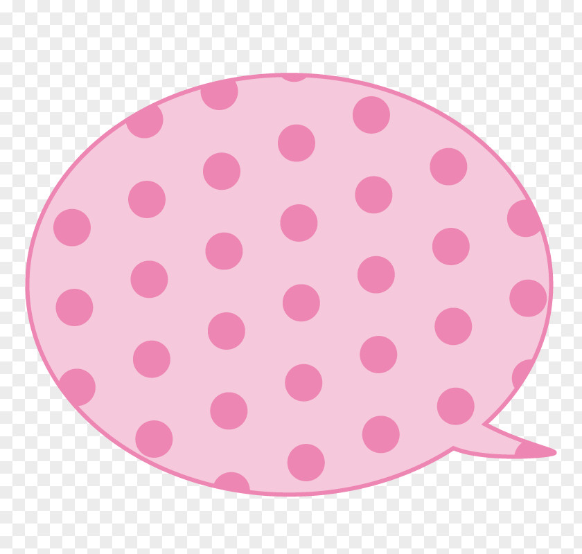 Ornament Polka Dot Illustration Pink Speech Balloon Illustrator PNG