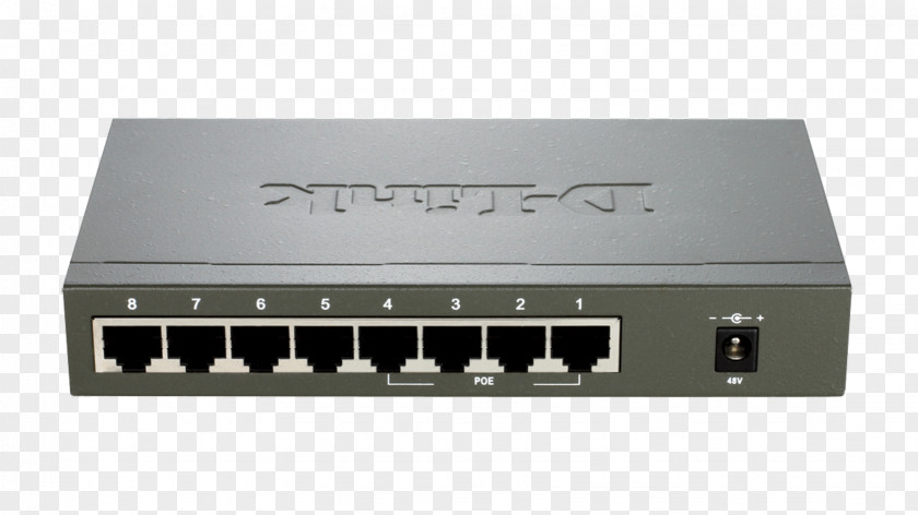 Computer Power Over Ethernet Network Switch D-Link Gigabit PNG
