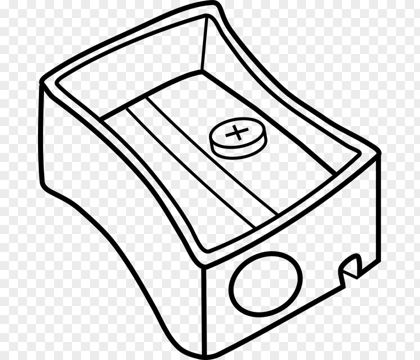 Eraser Pencil Sharpeners Black And White Line Art Clip PNG