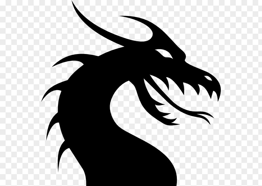 Head Silhouette Dragon Clip Art PNG