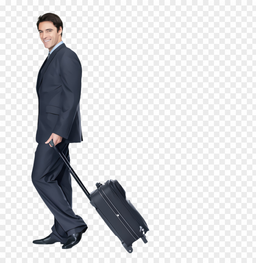 Businessperson Luggage And Bags Suit Standing Formal Wear Bag Outerwear PNG