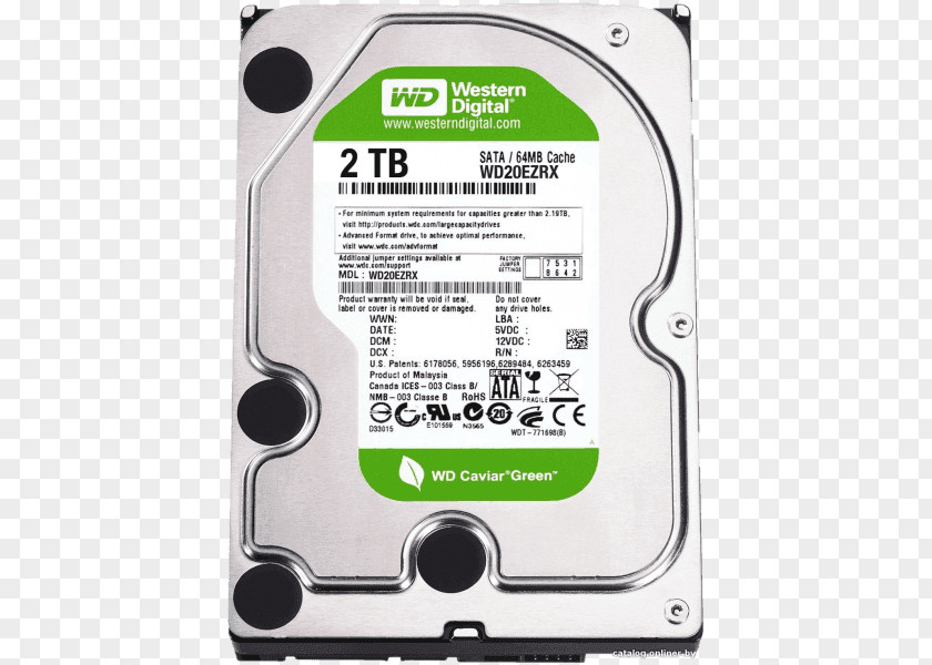 Hard Drives WD Green SATA HDD Western Digital Serial ATA Terabyte PNG