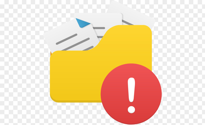 Open Folder Warning Angle Brand Material Yellow PNG