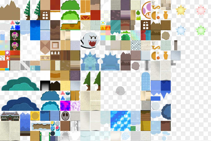 Retro Paper Mario: Sticker Star Super Mario 64 The Thousand-Year Door Color Splash PNG