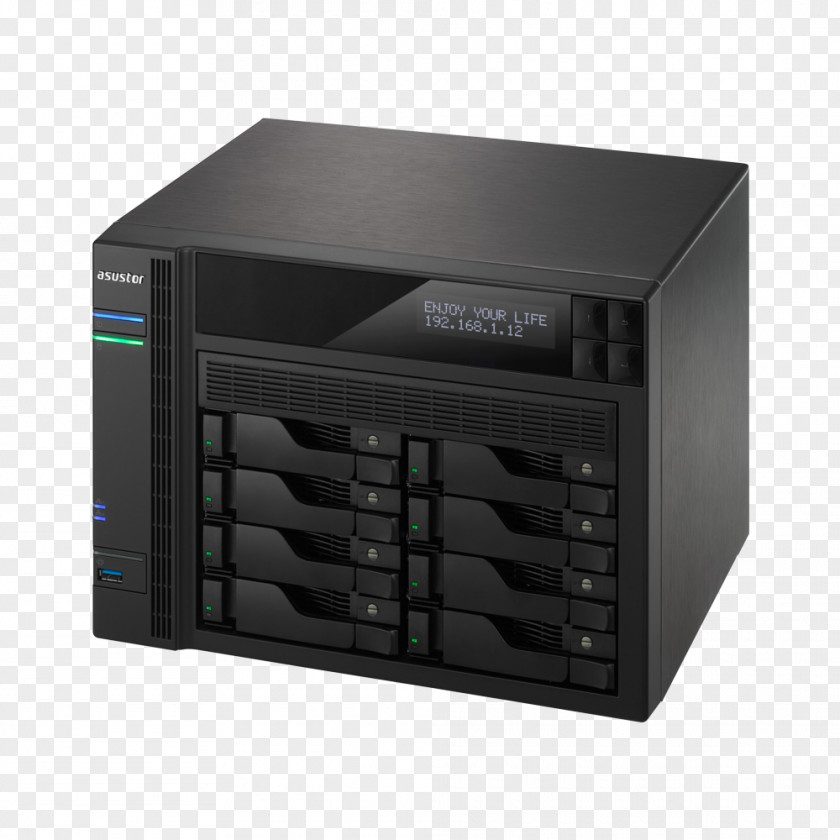 SATA 6Gb/s / ESATA ASUSTOR Inc. Multi-core ProcessorIntel Intel Network Storage Systems AS-7008T NAS Server PNG