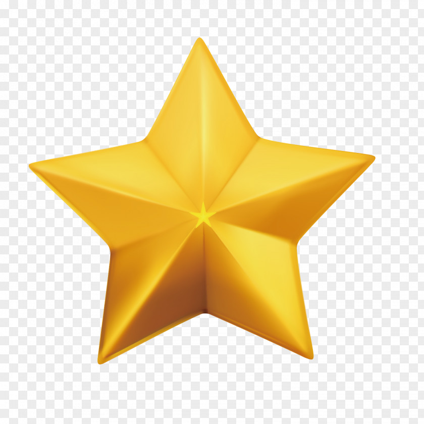 Vector Gold Five-pointed Star Balls Free Icon PNG