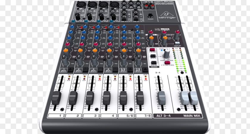 Audio Mixer Behringer Xenyx X1204USB Microphone Mixers Hemmastudio PNG