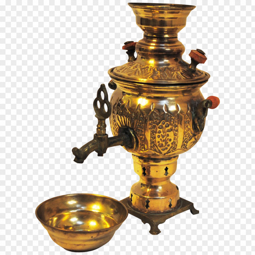 Brass Teapot Samovar Furniture PNG