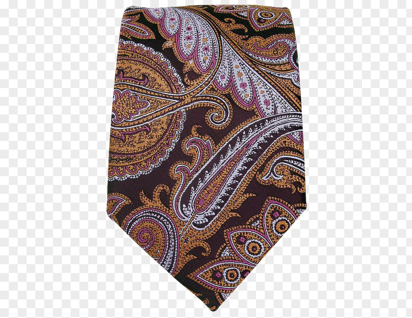 Purple Silk Paisley Necktie Woven Fabric Jacquard Loom PNG