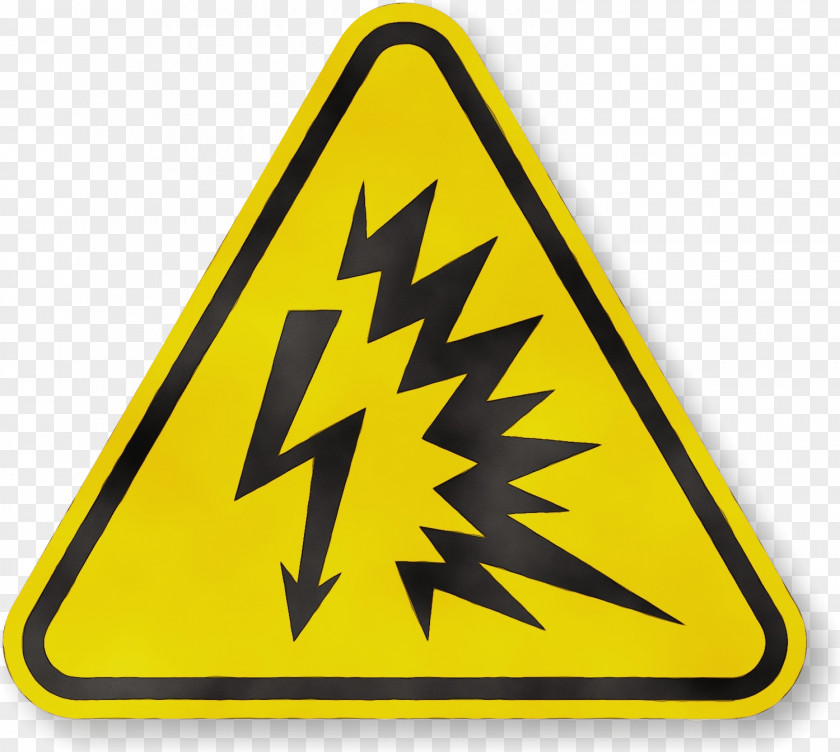Triangle Traffic Sign Electricity Symbol PNG