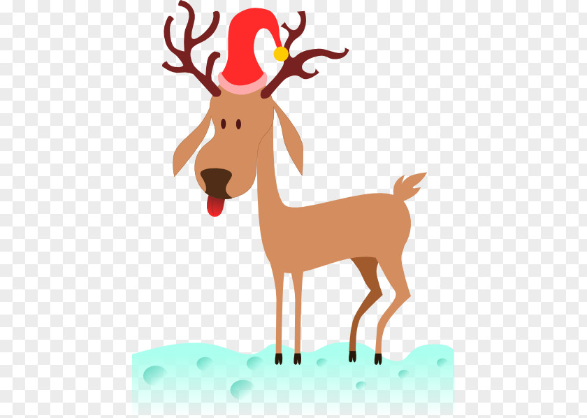Cartoon Pictures Of Reindeer Rudolph Santa Clauss Clip Art PNG