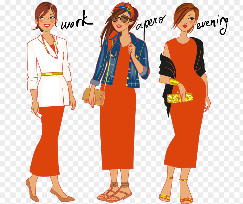 Dress Illustration Fashion Design Human Behavior PNG