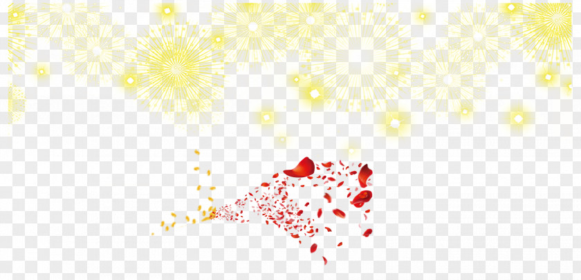 Fireworks Heart Pattern PNG