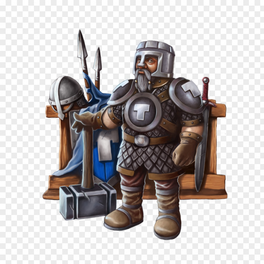 Knight Dwarf Warrior Art PNG