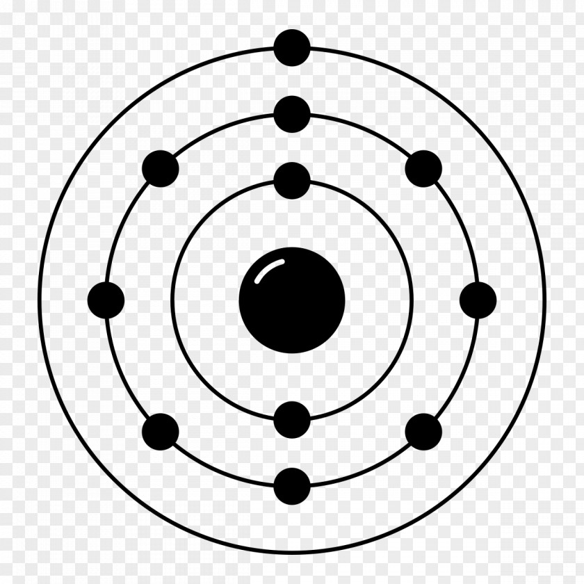 Neon Electron Configuration Bohr Model Shell Noble Gas PNG