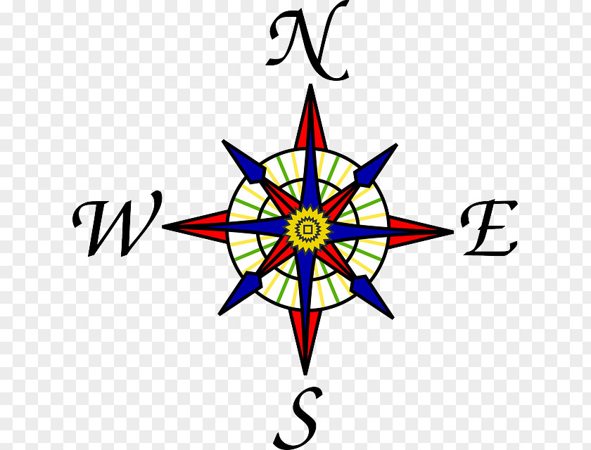 Pirate Map Compass Rose Clip Art PNG