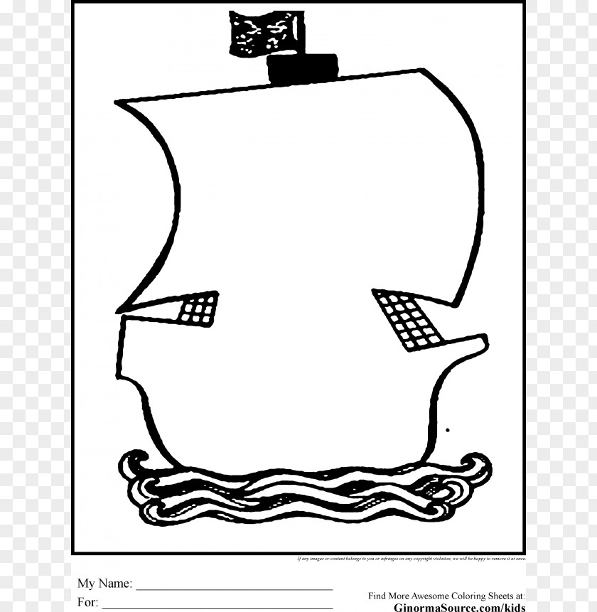 Ship Outline Coloring Book Drawing Clip Art PNG