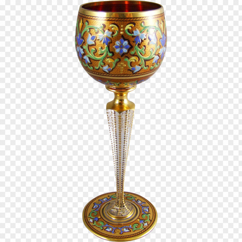 Bohemian Glass Chalice Moser PNG