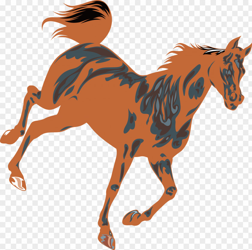 Horse Hand-painted Chinese Wind Decoration Vector Pony Stallion Mane PNG