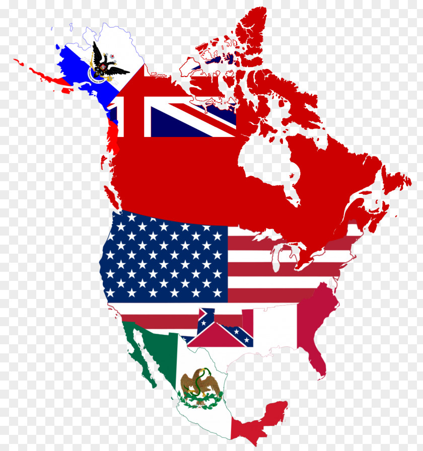 United States Flag Of The Flags North America Map PNG