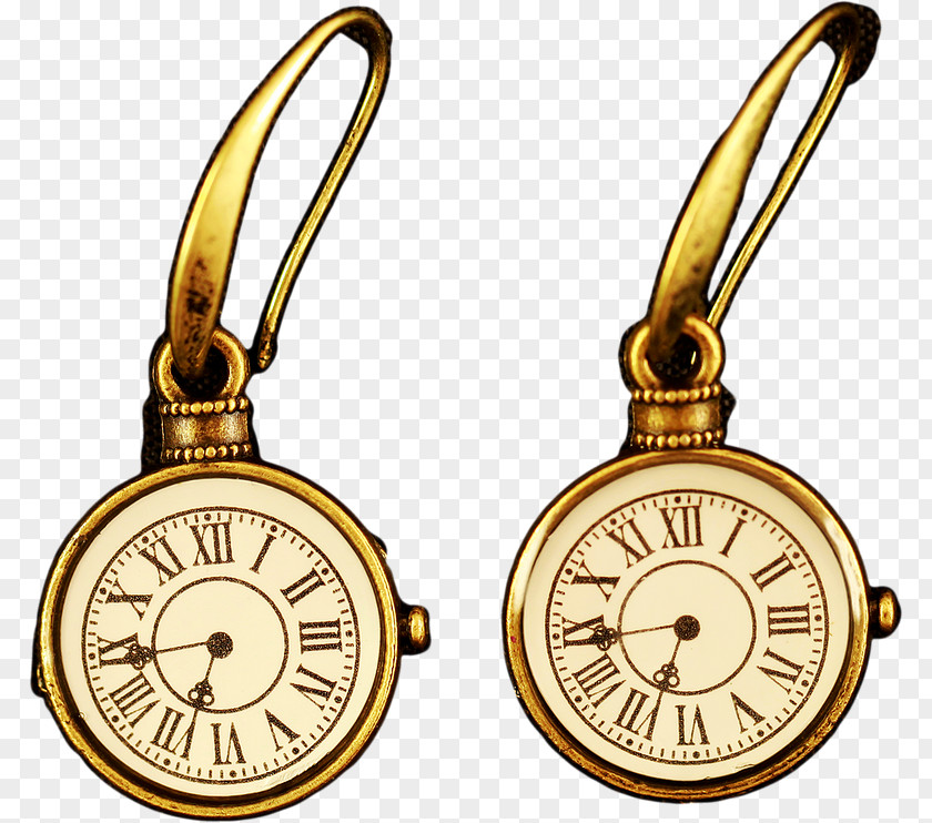 Urban Women Earring Vintage Clothing Clock Watch Antique PNG