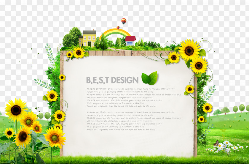 Meadow Sunflower Creative Download Flower PNG