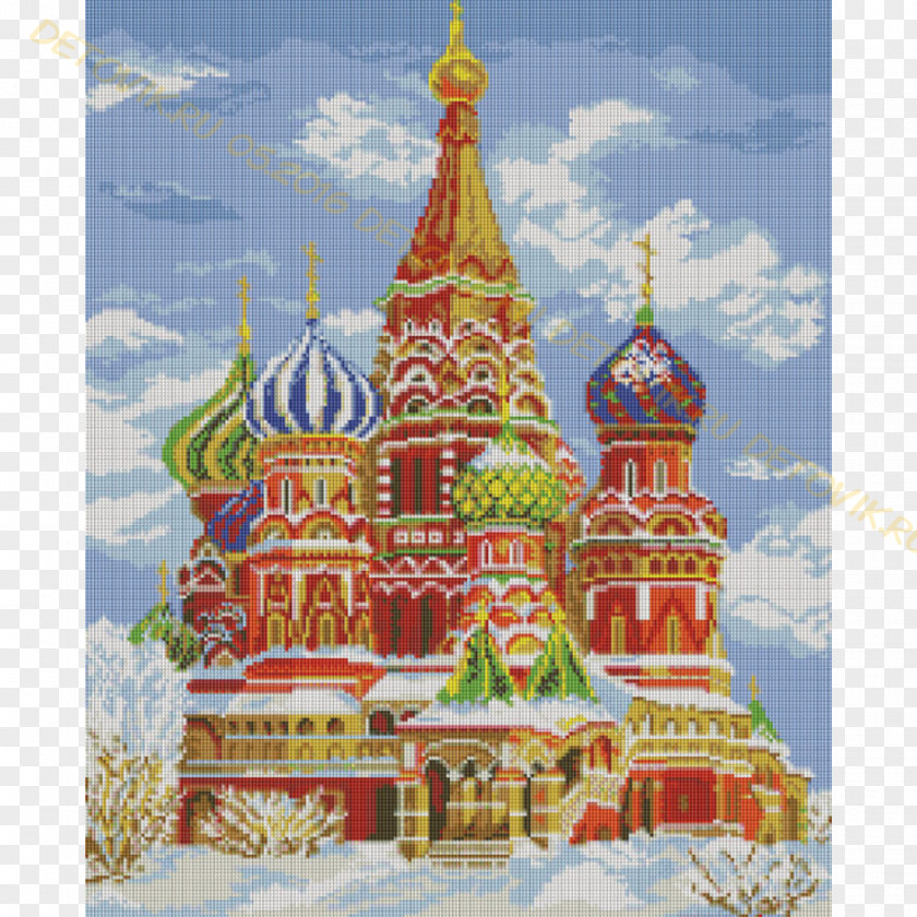 St Basils Cathedral Cross-stitch Embroidery Saint Basil's Pattern PNG
