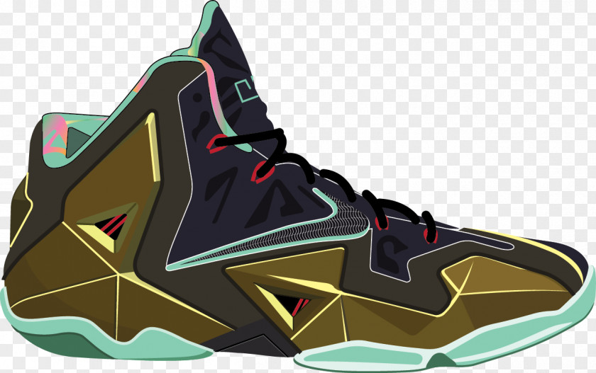 Bayer Watercolor Sports Shoes Nike Mens Lebron 11 Premium 'What The Sneakers Basketball Shoe PNG