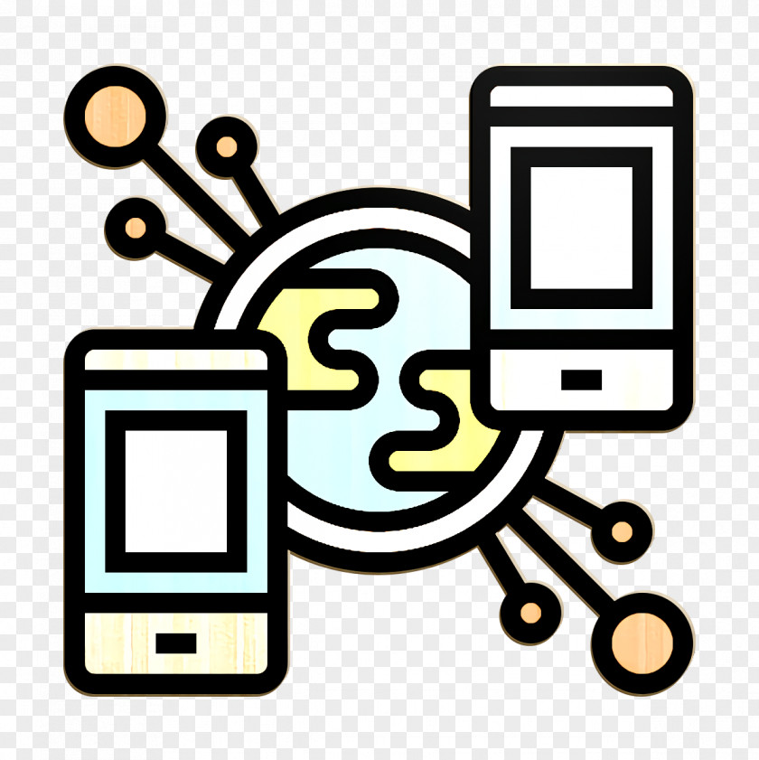 Network Icon Blockchain Mobile Application PNG