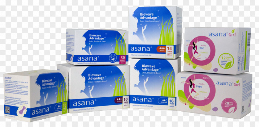 Sanitary Napkin Cloth Napkins Packaging And Labeling Asana PNG