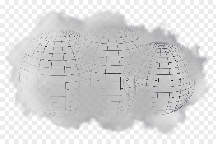 Geometric Cloud White Line Pattern PNG