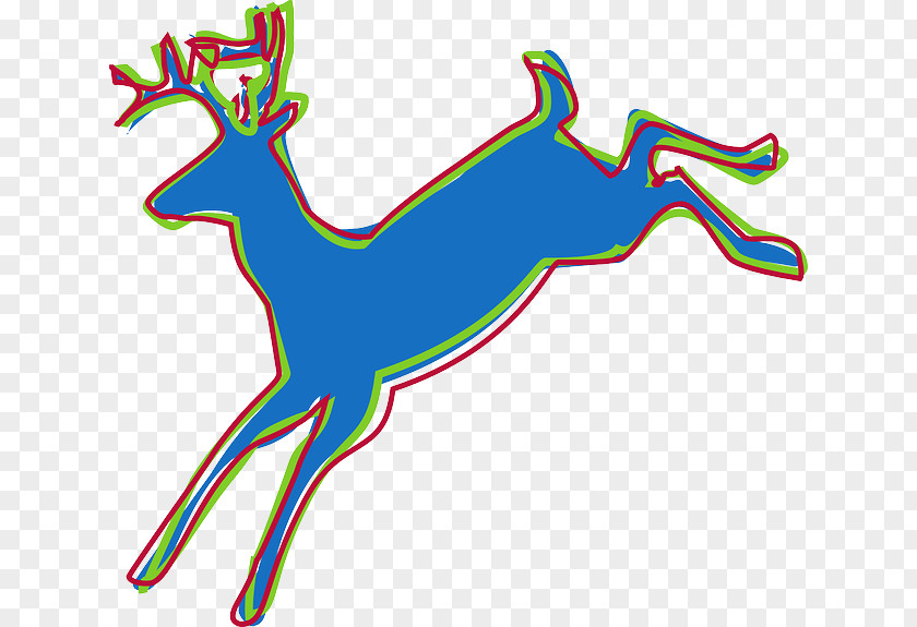 Jumping Deer Silhouette Clip Art PNG
