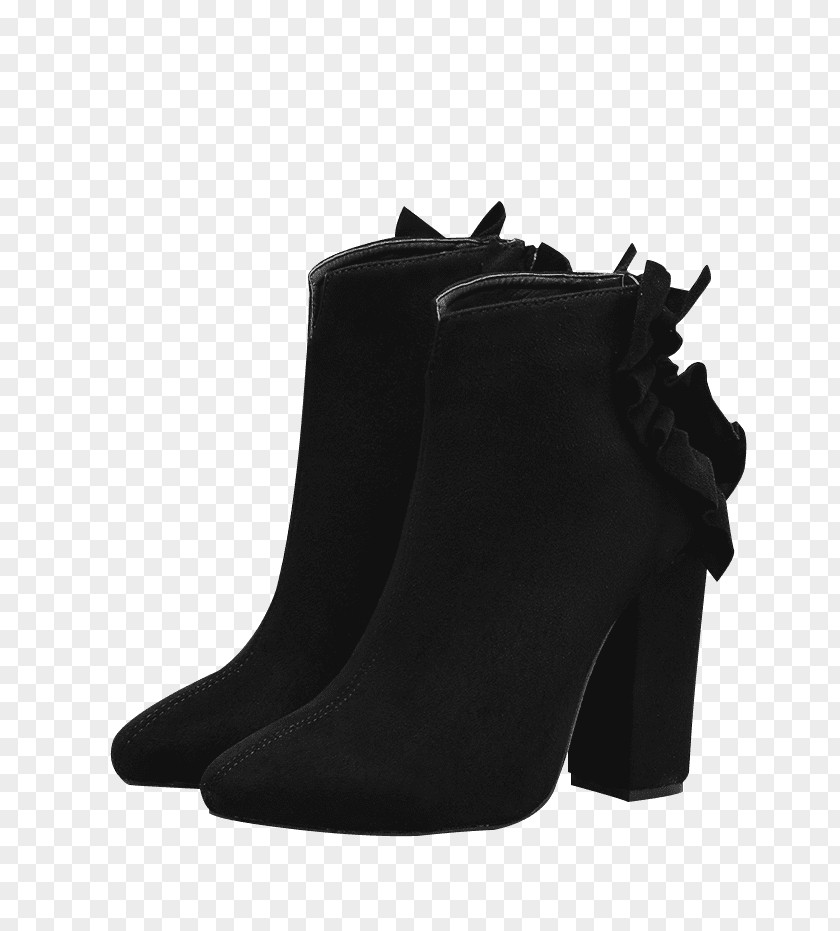 Boot High-heeled Shoe Suede Zipper PNG
